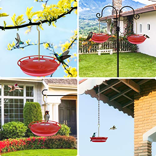 Hummingbird Feeders for Outdoors, 12 oz Hummingbird Feeder with 4 Red