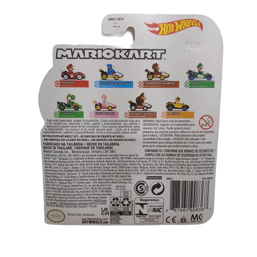 DieCast Hotwheels Mario Kart Light Blue Shy Guy Standard Kart Toty
