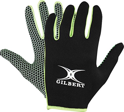 Sportsgear US Gilbert Atomic Durable Rugby Gloves Size L Black/Green
