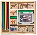 Toy 7 Pack MELISSA & DOUG HORSES STAMP SET Book