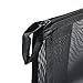 Jgstkcity 2 Piece Assorted Size Cosmetics See Through Make Up Bag/Organizer, Mesh Travel Accessories Organizer (Black)