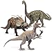 Kid Galaxy Poseable Dinosaur Figure Toy Playset. Argentinosaurus, Styracosaurus (like Triceratops), Australoventor