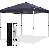 Northroad 8X8 FT Pop Up Canopy, Outdoor Instant Canopy Tent w/Carrying Bag, Portable Gazebo Shelter for Wedding Party,Commercial Event,Patio,Garden,Beach -Dark Grey