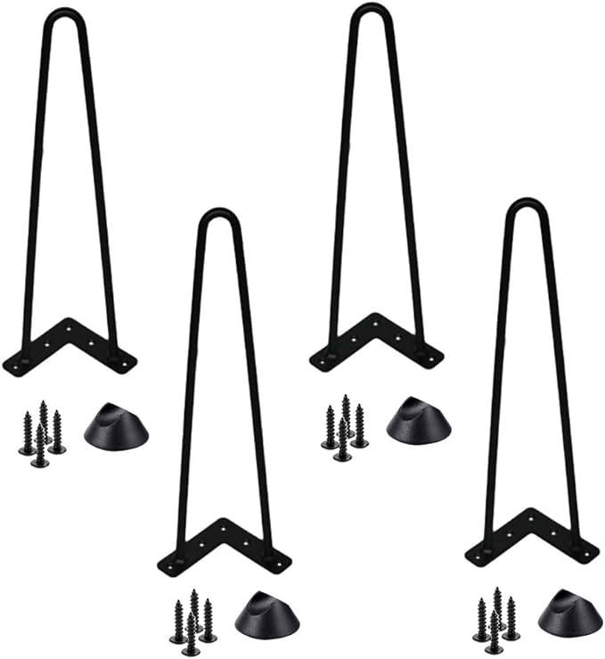 Patas de muebles de Hierro Forjado de Metal de 30cm/12pulgadas, Patas