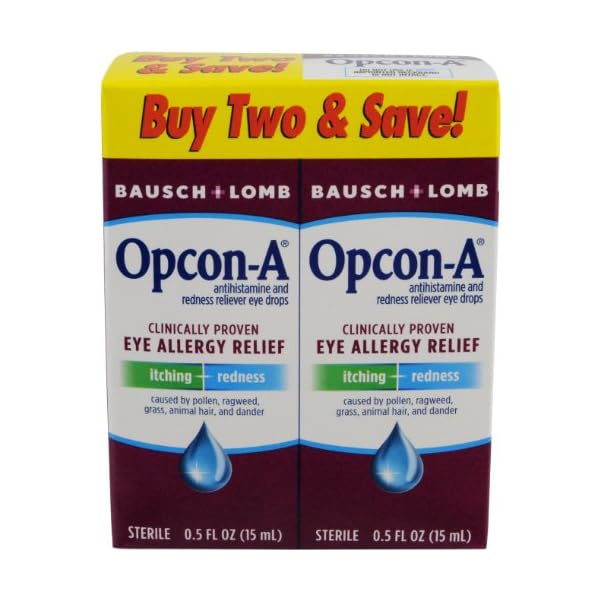 Allergy Eye Drops by Bausch & Lomb, for Itch & Redness Relief, 15 mL
