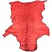 Large Genuine Red Leather Hide – Quality New Zealand Full Skin - 7 sq ft - 2-3 oz avg Thickness - Rustic Finish – Natural Veg Tan Sheepskin Material – Upholstery Fabric – Craft Projects - DIY Supply