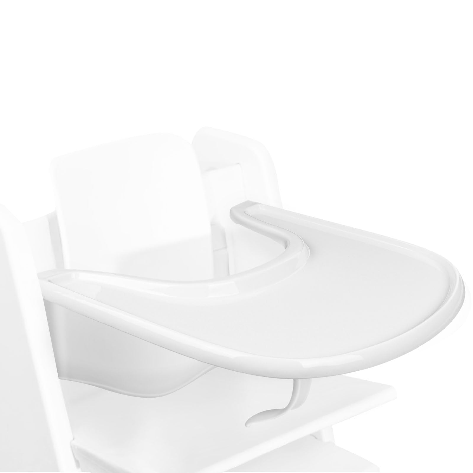 Tray Compatible with Stokke Tripp Trapp Chair, High Chair Tray High Chair Accessories for Toddler 6-36 Months (White)