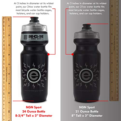 NGN Sport - High Performance Bicycle | Bike Water Bottle for Triathlon, MTB, and Road Cycling - 24 oz (2-Pack) - Thumbnail 6