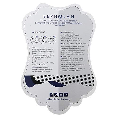 BEPHOLAN Professional Eyelash Glue | Latex Free | Strong Hold for False Eyelashes | Eyelash Adhesive | Safe on Skin | Suitable for Sensitive Eyes | White 176 oz