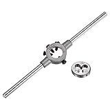 uxcell Die Stock Handle Wrench Set, 8-32 UNC Round