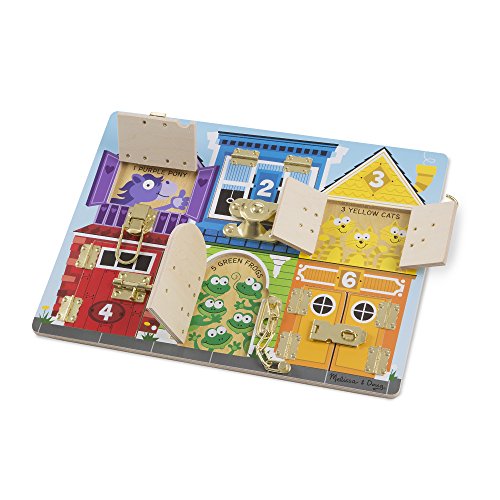 51lguNdNGCL - Melissa &amp; Doug Latches Wooden Activity Board