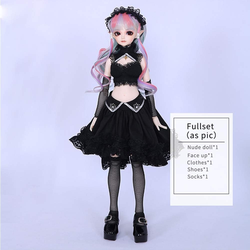 MEMIND 1/4 Bjd Doll Sd Doll Doll 41cm MiniFee Eliya Exquisite Fashion Female Doll Birthday Present Elf Ear Doll Child Playmate Girl Toy,Fullset