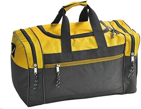 17" Blank Duffle Bag Duffel Travel Camping Outdoor Sports Gym Accessories Bag - Gold