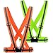 DREAM BEAR360°High Visibility Elastic Reflective Vest (2-pack),Reflective Running Vest, Cycling, Motorcycle,and Hight Recommendation Put in Your Car for Safe Disposal of Accident. (green&orange)