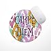 Inspirational Quote Floral Mouse Pad - Carpe Diem