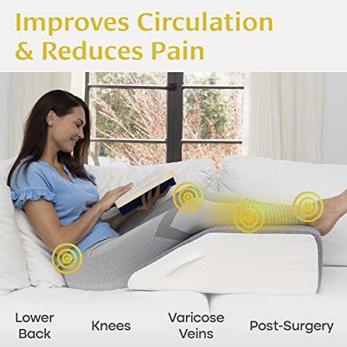 HOME BY MSP Leg Elevation Pillow for Swelling with 2 Washable Covers