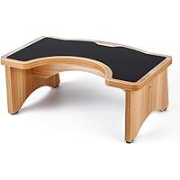 StrongTek Squatting Toilet Stool, Wood Bathroom Step Stool Squat with Anti Slip Layer, Adults and Elders, Potty Training for 