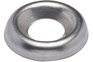 Bolt Dropper No 10 Stainless Cup Countersunk Finish Washer, (100 Pack) - Choose Size, by Bolt Dropper, 18-8 (304) Commercial Grade Corrosion Resistant Stainless Steel