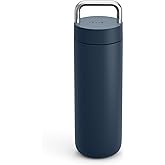 Fellow 20 oz Carter Carry Water Bottle - Leak-Proof Lid, Vacuum Insulated Stainless Steel Tumbler, Keeps Heat for 12 Hours/Stays Cold for 24 Hours, Stainless Steel Handle, Dishwasher Safe, Stone Blue