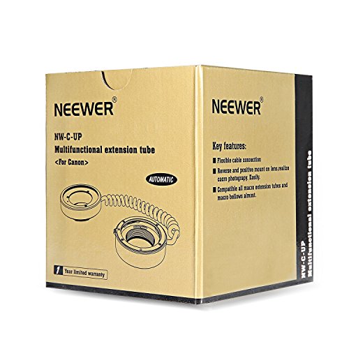 Neewer Multifunctional Electronic Automatic AF Auto Focus Macro & Reverse Mount On Lens Extension Tube with 58mm 67mm 72mm 77mm Adapter Rings for Canon EF/EF-S Mount Lenses, Fits Canon EOS 5D Mark 3 III 5D Mark 2 II 1Ds Mark IV III II I 1D Mark III II N I