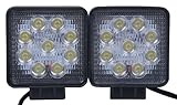 Signstek 2*27W Flood Light Headlight Work Light Lamp off Road High Power ATV Jeep 4x4 Tractor Truck Light Fog Driving Bar Rree Truck SUV Car Waterproof Dustproof Shockproof
