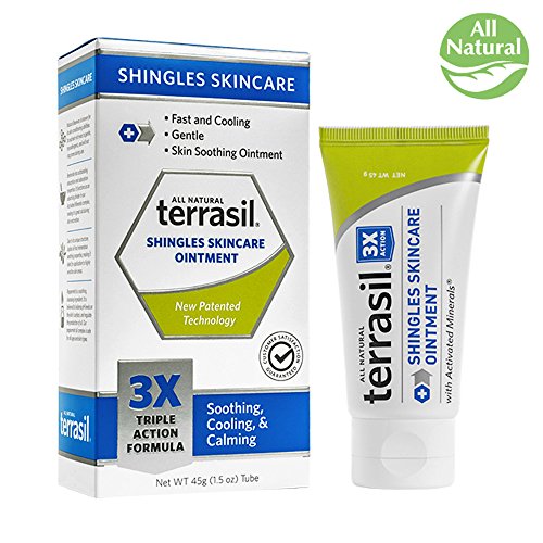 TerrasilÂ® Shingles Skincare - 3X Triple Action Formula, 100% Guaranteed, Patented, All-Natural soothing ointment for the management of a shingles outbreaks (45g Tube)