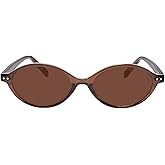 TIJN Olisa Retro Oval Sunglasses for Women & Men – Polarized UV400 Protection, Lightweight Stylish Frame, Trendy Sun Glasses