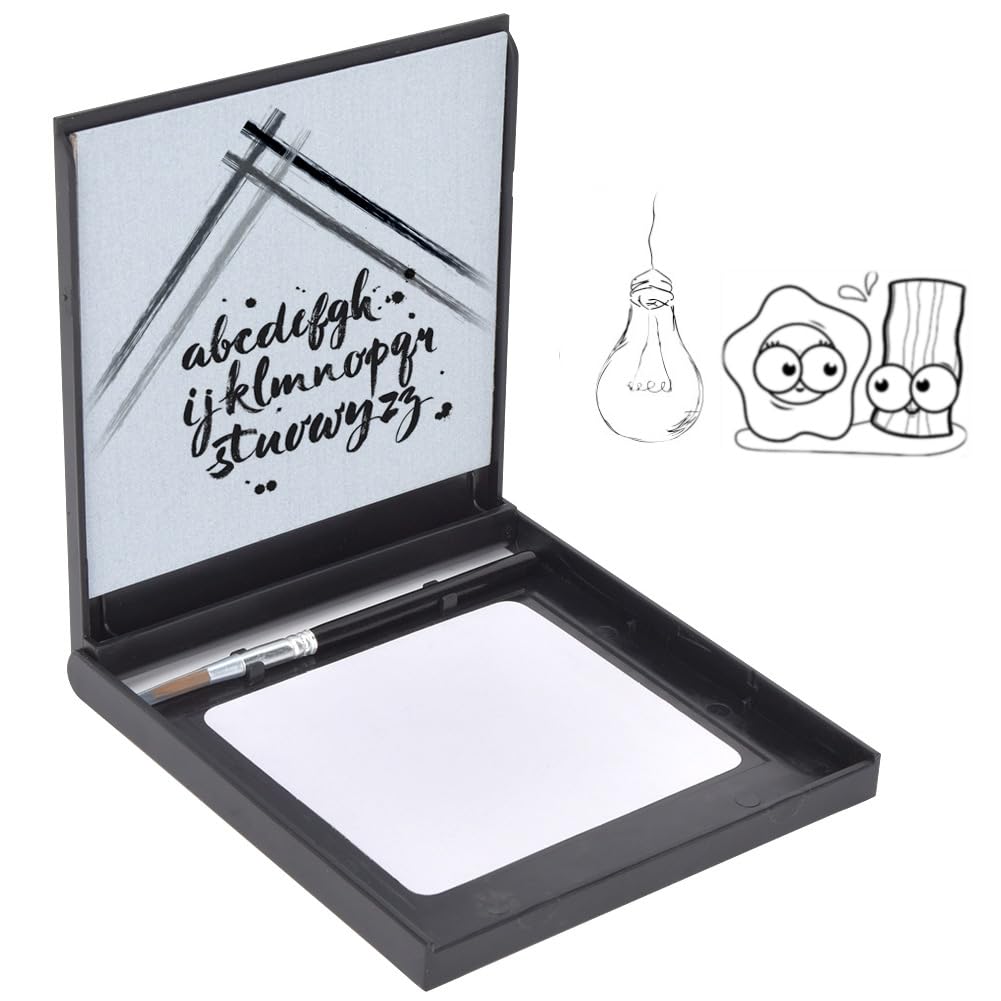 Hapivida Water Drawing Board, Portable Reusable Inkless Sketch Pad with Water Brush Pen for Artists, Meditation and Relaxation, Mini Zen Buddha Painting Board for Home, Office and Travel