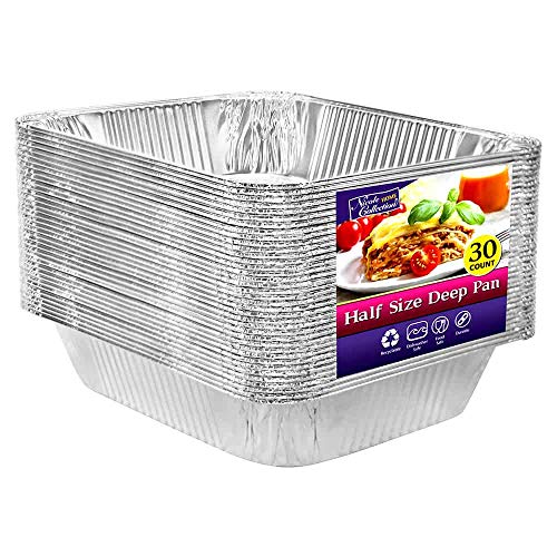 Photo 1 of Aluminum Pans Half Size Disposable Pans 12.5 x 10.25 x 2.5 For All Types of Prepping Food 30 Count