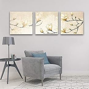 3 Panel Elegant Flowers Pictures Home Wall for...
