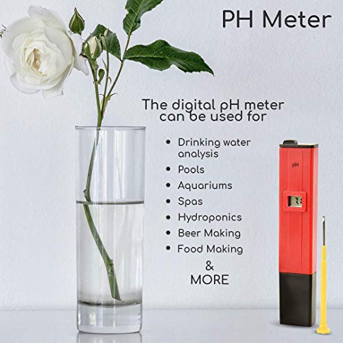 Hygrometer & PH Meter Bundle by Joyous - PH Digital Water Tester for Household Drinking Water, Swimming Pools & More - Humidity Monitor & Thermometer