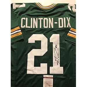 Autographed/Signed Ha Ha HaHa Clinton-Dix Green Bay Packers Green Football Jersey JSA COA 51lh 3flx7L