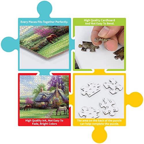 Jigsaw Puzzles 1000 Pieces for Adults Spring Farm Jigsaw Puzzle with