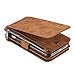 AIOMAO for iPhone 5 5S SE Wallet Cases, 2 in 1 Luxury Leather Magnetic Wallet Case Flip Cover with Card Holder (Brown)