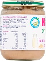 HiPP Organic Banana & Blueberry Porridge Baby Food Jar 160g 7+ Months (Pack of view 2