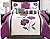 7 Piece Luxurious Purple Comforter Set for King Size Bed includes Quilted Comforter Bedskirt Pillows Shams Tokyo Collection