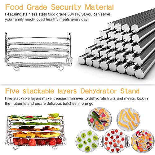 Elitlife Dehydrator Stand for Ninja Foodi Accesories,Food Grade Stainless Steel Dehydrator Rack 8.3-inch Compatible with Pressure Cooker and Air Fryer(6.5 and 8 Quart) - Thumbnail 4