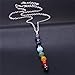 Hithop 7 Chakra Beads Pendant Chain Necklace Women Yoga Reiki Healing Balancing Jewelry