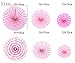 SANNIX Hanging Paper Fan Decorations Celebration Party Decoration Honeycomb Tissue Paper Fans for Birthday Wedding Events Accessories Backdrop Decor 6 PCs,12 inch,Peach