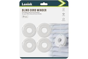 Lenink Blind Cord Winder, Window Blinds String Holder Cord Blind Safety (4 Pack, White)