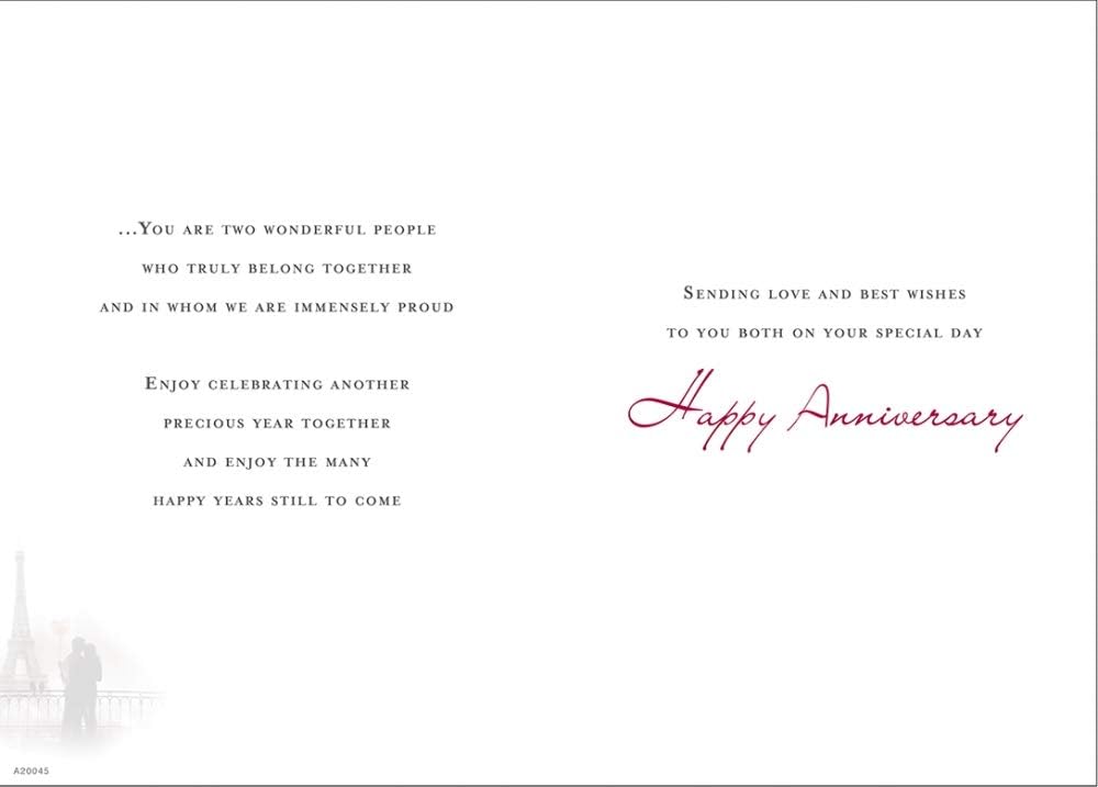 STUNNING TOP RANGE LOVELY WORDS 5 VERSE SON & DAUGHTER-IN-LAW ANNIVERSARY CARD - Image 3