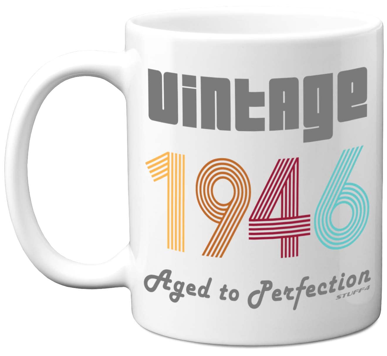 Stuff4 80th Birthday Gifts for Men Women - 1946 Vintage Coffee Mug, 11oz Ceramic Dishwasher Safe Mugs, Best Friend for Birthday or Christmas, Funny 80th Gifts Him Her