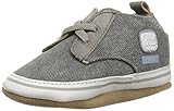 Robeez Boys' Cool and Casual RV Patch Crib Shoe, Cool and Casual RV Patch Dark Grey, 6-12 Months M US Infant