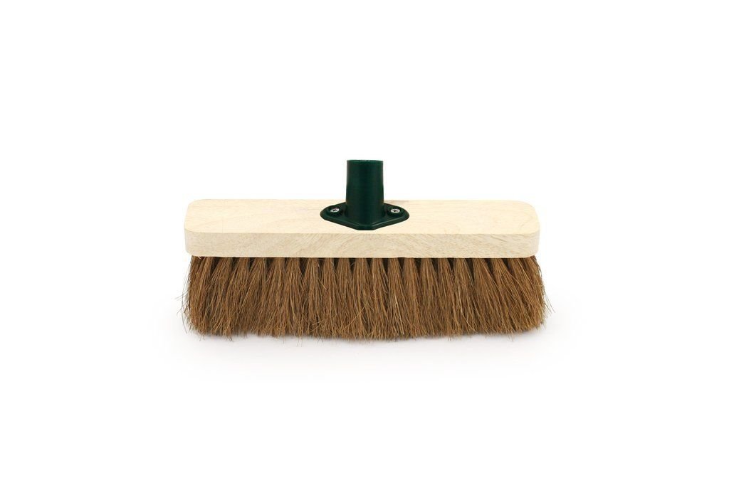 Sweeping Brush Broom Head Chose Soft Stiff Bristles Indoor or Outdoor Yard Brush (10" Soft Coco Brush Head)