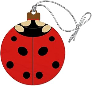 GRAPHICS & MORE Lady Bug Ladybug Insect Wood Christmas Tree Holiday Ornament