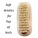 2 pcs/set Touch Me Two sided Natural Boar Bristle Wooden Manicure Nail Brush ( 2 pack)