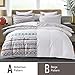 JOHNPEY Duvet Cover Queen - Bohemian Cotton Duvet Cover Set/Bedding set(1 white duvet cover 90