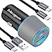 Meagoes Rapid PD Car Charger, Compatible for Google Pixel 3 XL/3/3a XL/3a/2 XL/2/XL/C, Moto Z3 Play/Z2 Force, Power Delivery & Quick Charge 3.0 Fast Car Adapter with 2 USB Type C Cords