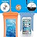 Floating Waterproof Phone Pouch, Cambond 3 Pack Waterproof Phone Case, Transparent PVC Water Proof Cell Phone Pouch Dry Bag with Lanyard for iPhone Xs Max XR X 8 7 6 Plus (Blue+Black+Orange)