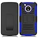 Motorola Moto E4 Case, Moto E 4th Generation Case, Zenic Full-Body Heavy Duty Shockproof Protective Hybrid Case Cover with Swivel Belt Clip and Kickstand for Moto E4 / G5 (Blue)